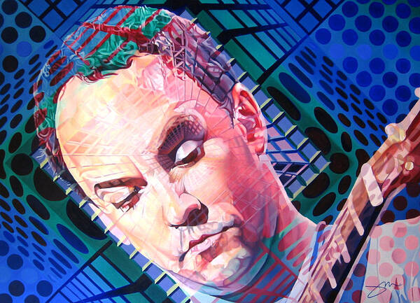 Dave Matthews Art Print featuring the painting Dave Matthews Open Up My Head by Joshua Morton