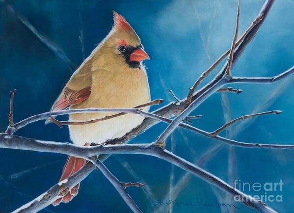 Cardinal Art Print featuring the pastel Visitor From Heaven by Joni Beinborn