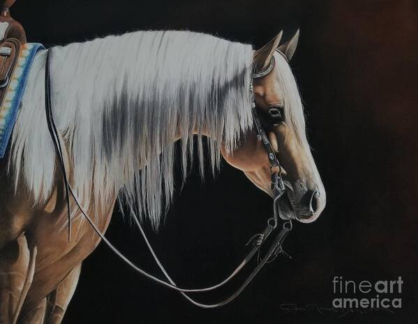 Palomino Art Print featuring the pastel Not Just Another Pretty Face by Joni Beinborn