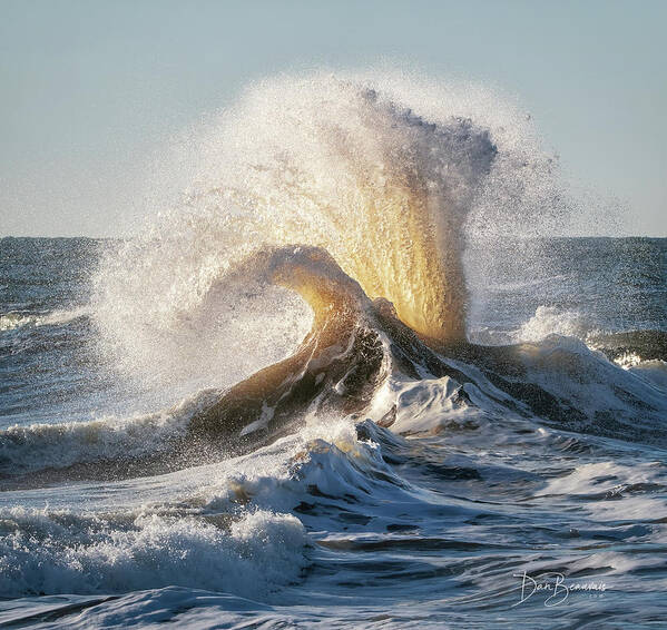 Atlantic Art Print featuring the photograph Wave Collision 6870 by Dan Beauvais
