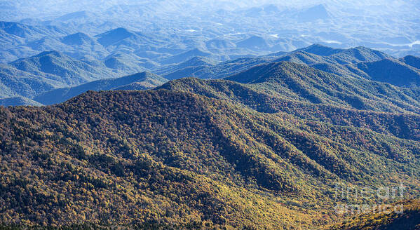Great Smoky Mountains National Park Art Print featuring the photograph Great Smoky Mountains National Park Aerial Photo by David Oppenheimer