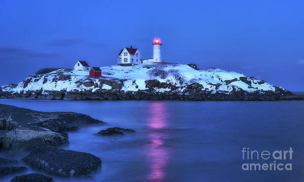 Lighthouses Art Print featuring the photograph Silent Sentry by Sharon Seaward