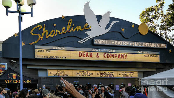 Shoreline Amphitheatre Art Print featuring the photograph Shoreline Amphitheatre - Dead and Company #2 by David Oppenheimer