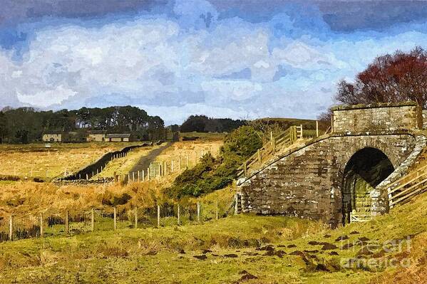 Old Railway Art Print featuring the photograph Across The Old Railway - Phot Art by Les Bell