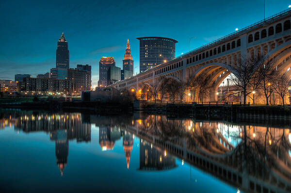 Alep Art Print featuring the photograph Reflections on the Cuyahoga by At Lands End Photography