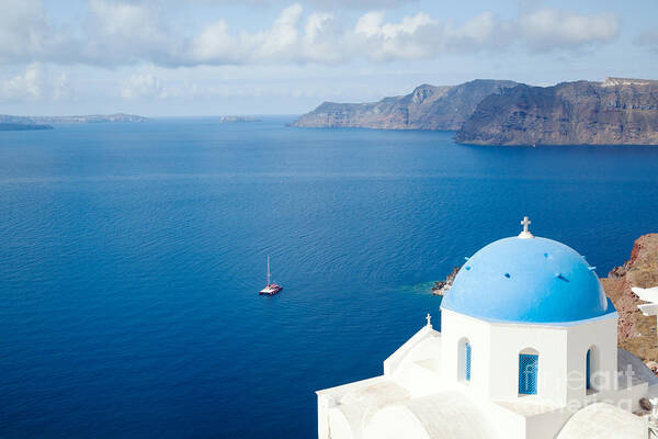 Summer Art Print featuring the photograph Summer in Santorini - Greece by Matteo Colombo