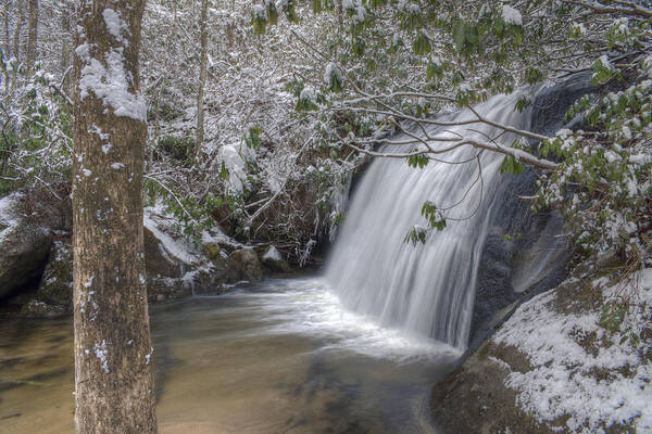 Appalachia Art Print featuring the photograph Wintery Frolictown Falls by Stephen Gray