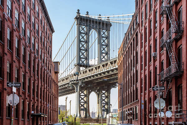 Architecture Art Print featuring the photograph Manhattan bridge, New York city, USA by Matteo Colombo