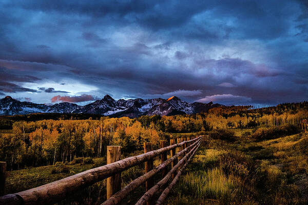 Aspens Art Print featuring the photograph Storm Over Dallas Divide #1 by Johnny Boyd