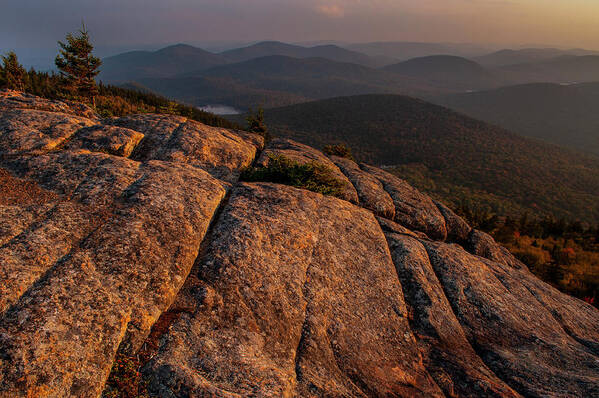 Adirondack Forest Preserve Art Print featuring the photograph Adirondack Mountain Sunset by Bob Grabowski