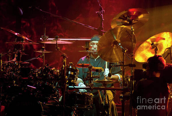 2010 Art Print featuring the photograph Carter Beauford on Drums with the Dave Matthews Band at Bonnaroo by David Oppenheimer
