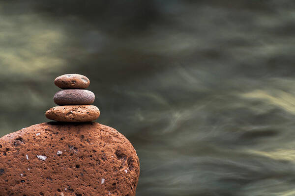 Calm Art Print featuring the photograph Pebble Tower by Martin Vorel Minimalist Photography