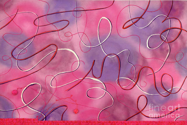 Spray Paint Art Print featuring the mixed media The Unraveling by Wendy Golden