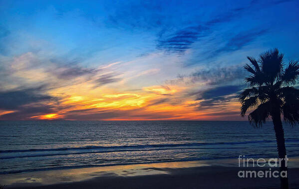 Sunset Art Print featuring the photograph Sunset on Solana Beach by Agnes Caruso