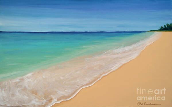 Florida Art Print featuring the painting Tide Washing In by Robyn Saunders