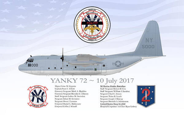 Aircraft Art Print featuring the digital art YANKY 72 - 10 July 2017 by Hugs From Hercs