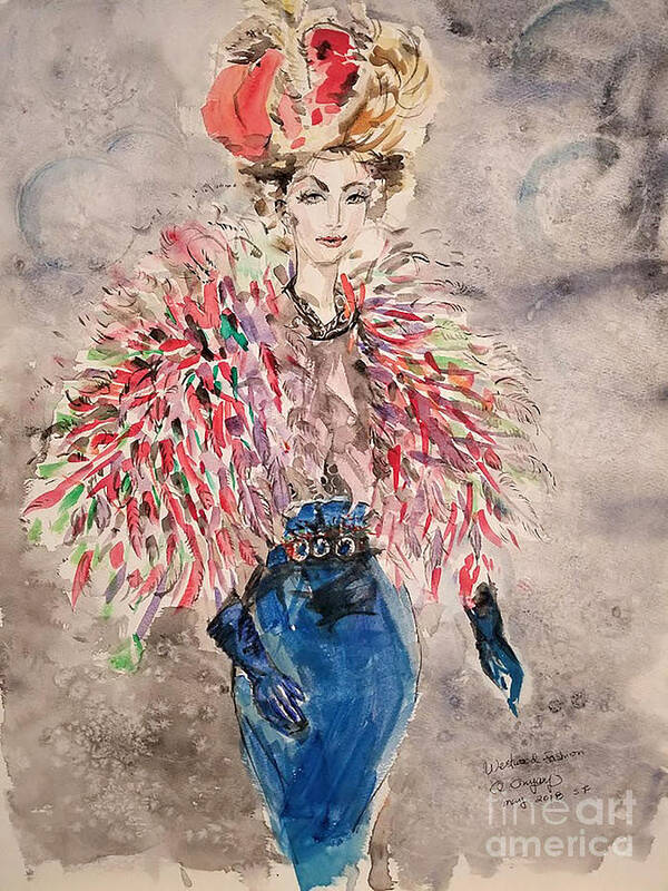Fashion Art Art Print featuring the painting Best Me 2018 by Leslie Ouyang