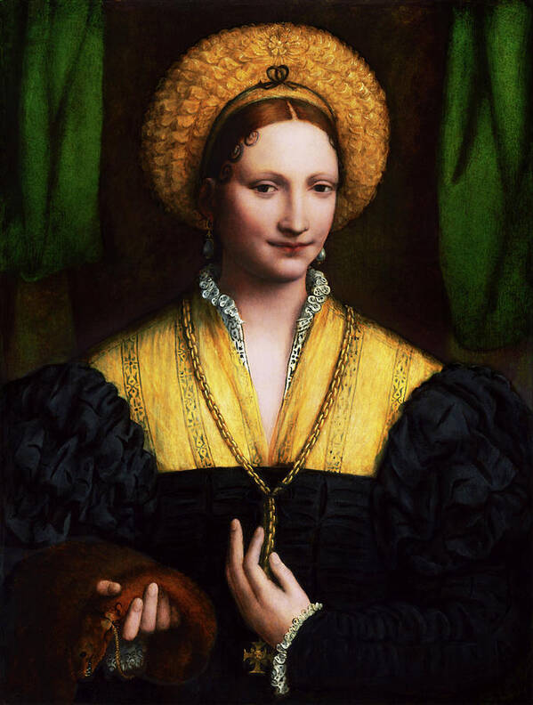 Portrait Of A Lady Art Print featuring the painting Portrait of a Lady by Bernardino Luini by Rolando Burbon