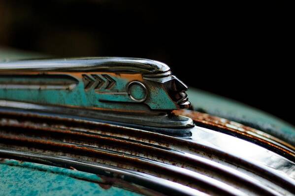 Classic Art Print featuring the photograph 1937 Pontiac 224 Hood Ornament by Trever Miller