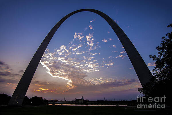 Gateway Arch Art Print featuring the photograph St. Louis Gateway Arch Sunrise 8895 by David Haskett II