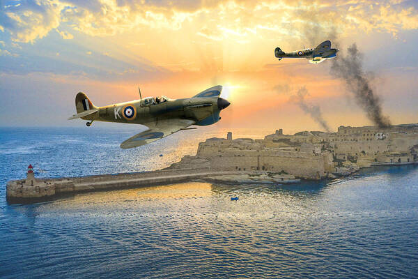 Raaf Art Print featuring the digital art Malta Bastion by Mark Donoghue