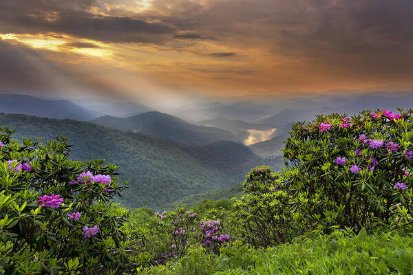 Sunset Art Print featuring the photograph Pinnacle Sunset by Ken Barrett