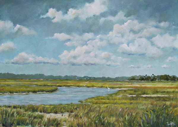 Kiawah Art Print featuring the painting Road to Kiawah by Peggy Ellis