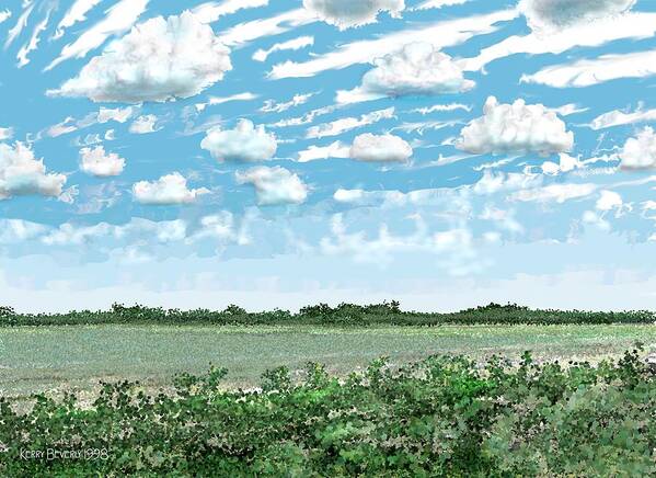 Brazoria Art Print featuring the digital art Brazoria County Field by Kerry Beverly