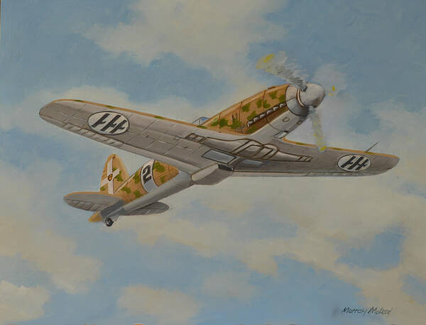 Aviationart Art Print featuring the painting Flight of the Folgore by Murray McLeod