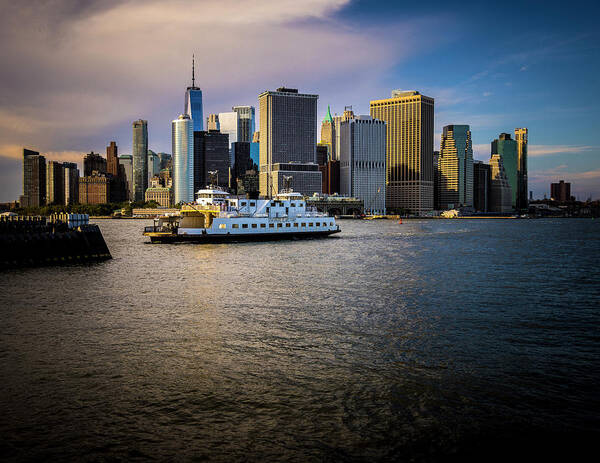 Nyc Art Print featuring the photograph Governors Island Ferry by John Manno