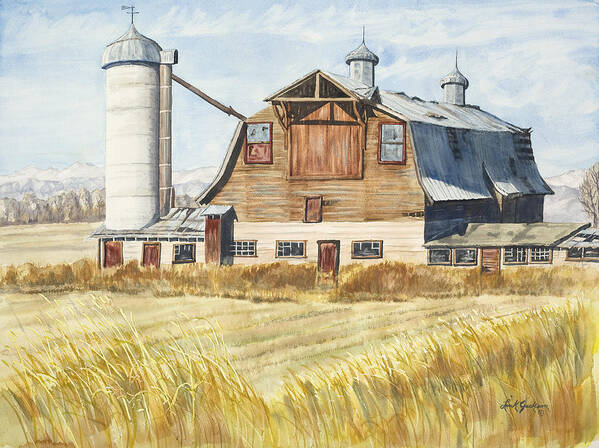 Barn Art Print featuring the painting The Grand Old Barn by Link Jackson