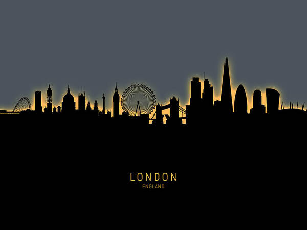 London England Skyline by Michael Tompsett