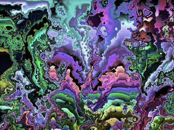 Digital Abstract Art Print featuring the digital art Dream from Avatar by Claude McCoy