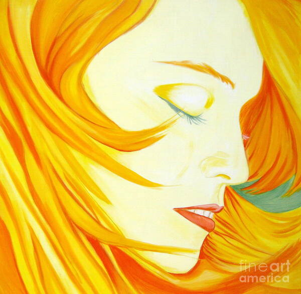 Madonna Art Print featuring the painting Aura by Holly Picano