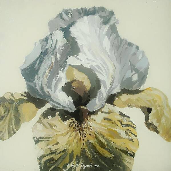 Iris Art Print featuring the painting Iris 3 by Andrew Drozdowicz