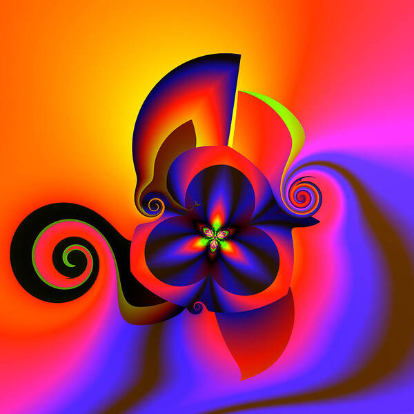 Generative Art Print featuring the digital art Rainbow infusion by Claude McCoy