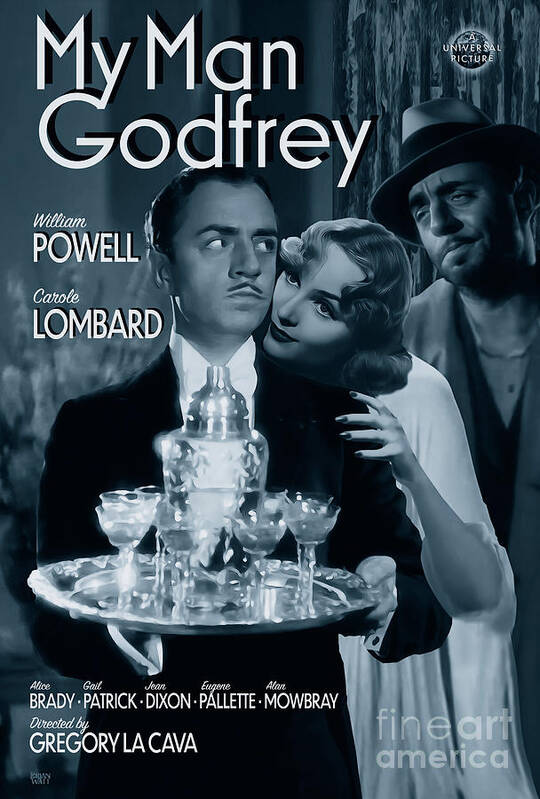 William Powell Art Print featuring the photograph My Man Godfrey Movie Poster by Brian Watt