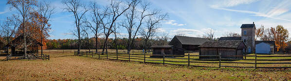 Fall Art Print featuring the photograph Batsto Village Barns by Glenn DiPaola