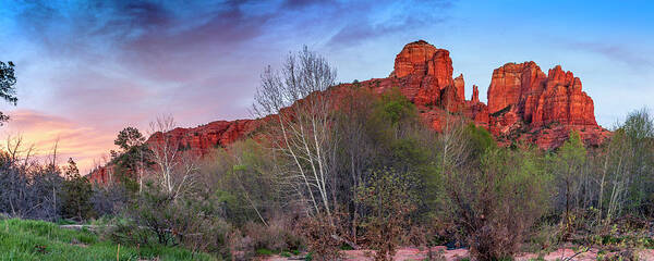 America Art Print featuring the photograph Sedona, AZ - Worshiping at Sunset by ProPeak Photography