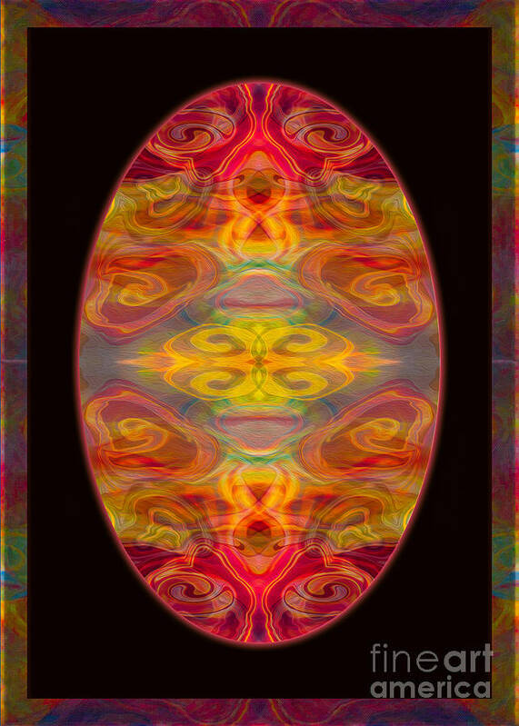 5x7 Art Print featuring the digital art Peace and Harmony Abstract Healing Art by Omaste Witkowski