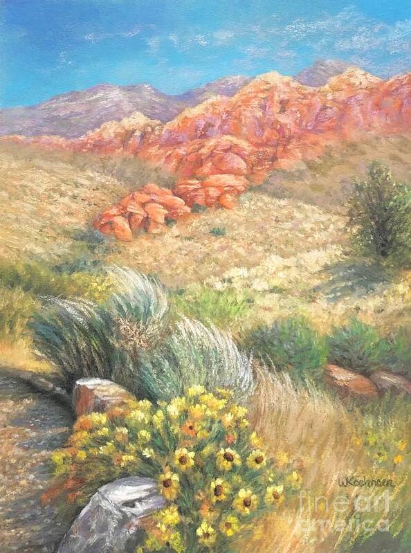 Springtime Art Print featuring the pastel Moms Desert by Wendy Koehrsen