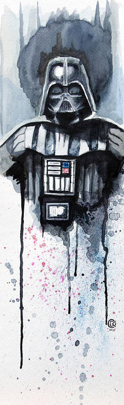 Star Wars Art Print featuring the painting Darth Vader by David Kraig