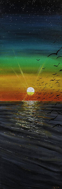 Ocean Art Print featuring the painting In Dreams by Joel Tesch