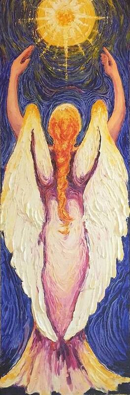 Paris Wyatt Llanso Art Print featuring the painting Angel by Paris Wyatt Llanso