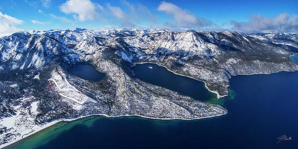 Lake Tahoe Aerial Photo Art Print featuring the photograph The Gem Of The Sierra - Limited Edition by Brad Scott