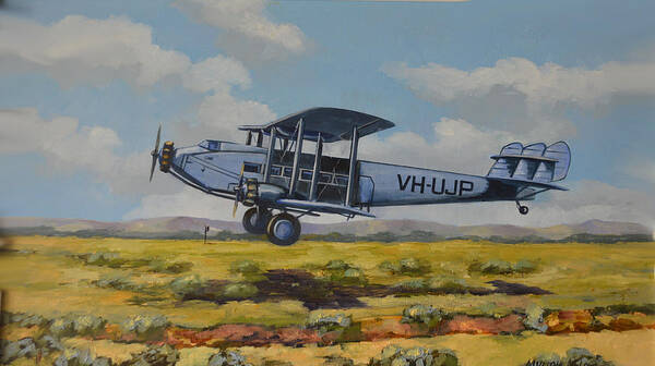 Historic Aircraft Art Print featuring the painting DH Hercules 1929 by Murray McLeod