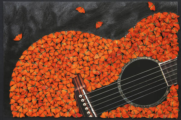 Guitar Art Print featuring the mixed media The Lead Guitar by Scott Fulton