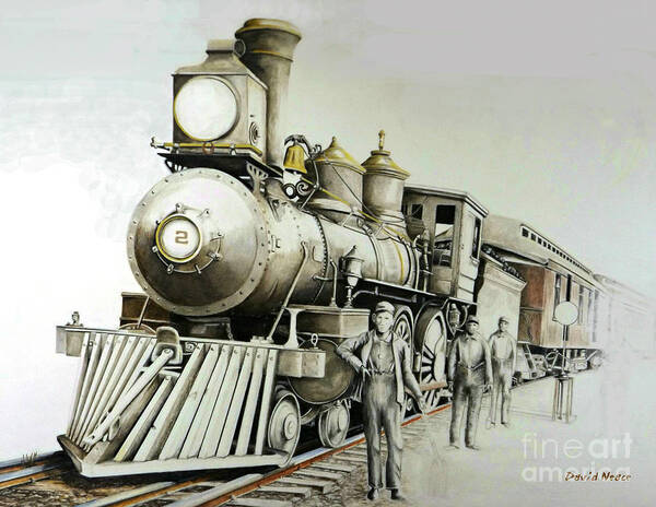 Train Art Print featuring the drawing Kentucky Iron Horse by David Neace