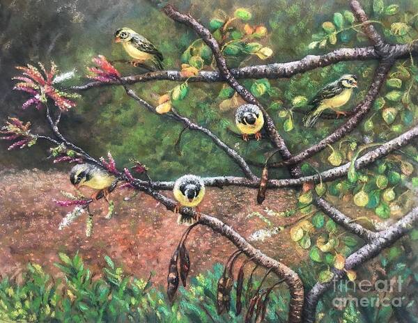 Tree Art Print featuring the pastel Canary Tree by Wendy Koehrsen