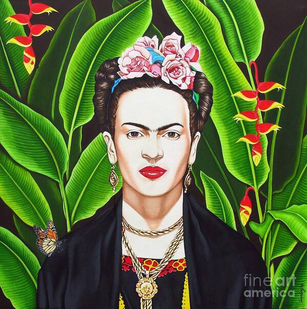 Frida Kahlo Art Print featuring the painting Frida by Joseph Sonday